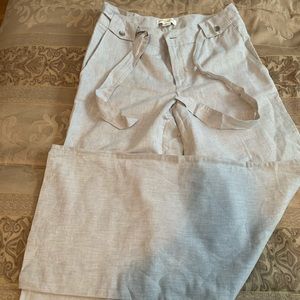 Gray Banana Republic linen pants